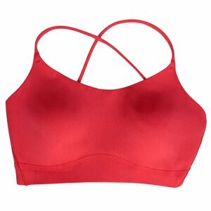 CALIA Restore Strappy Crossback Sports Bra Coral Size M Longline Athleisure Yoga